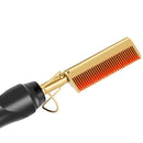pente de aquecimento elétrico quente alisador de cabelo modelador de cabelo seco e molhado ferro alisamento escova ferramenta de estilo de cabelo
