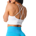 sutiã sem costura elastano superior mulher fitness elástico respirável realce do peito lazer esportes