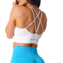 sutiã sem costura elastano superior mulher fitness elástico respirável realce do peito lazer esportes