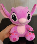 Disney quente dos desenhos animados azul rosa ponto bonecas de pelúcia anime brinquedos lilo e ponto stich brinquedos de pelúcia presentes para crianças