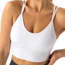 sutiã sem costura elastano superior mulher fitness elástico respirável realce do peito lazer esportes
