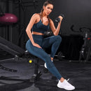 2 peças agasalho feminino sem costura conjunto de yoga treino roupas esportivas ginásio cintura alta leggings ternos esportivos de fitness