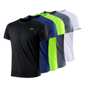 Camiseta masculina de manga curta, academia, corrida, absorção de umidade, exercício, academia, esporte,