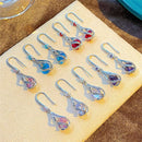 Brincos de Prata Esterlina 925 de Luxo com Cristal e Zircônia