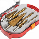 6 pçs passo broca viu broca conjunto de fresa de titânio 4-12 4-20 4-32mm 3 6 8mm para carpintaria metal núcleo buraco abridor