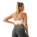 sutiã sem costura elastano superior mulher fitness elástico respirável realce do peito lazer esportes
