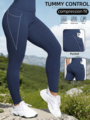 Legging Push Up Sem Costura com Bolso | Cintura Alta Anti-Celulite e Zero Transparência – Conforto Absoluto para Treino, Yoga e Corrida