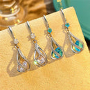 Brincos de Prata Esterlina 925 de Luxo com Cristal e Zircônia