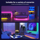 Luzes de tira led rgb 5050, 5v 1m-30m, 16 milhões de cores, rgb, sincronização de música de iluminação de tira led, mudança de cor para festa em casa