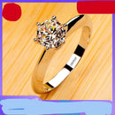 Anel Clássico de Luxo 18K Ouro Branco  Desbota, Solitário de 2 Quilates