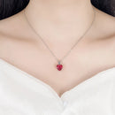 Conjuntos de Joias de Prata Esterlina  Para Mulheres - Anel, Brincos e Colar com Coração de Zircônia. Ideal para Casamento  Frete Grátis."