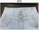 Calça lápis jeans feminina, cintura alta