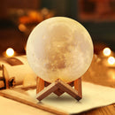 8cm lua lâmpada led night light alimentado por bateria com suporte estrelado lâmpada decoração do quarto luzes da noite crianças presente lua lâmpada