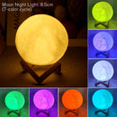 8cm lua lâmpada led night light alimentado por bateria com suporte estrelado lâmpada decoração do quarto luzes da noite crianças presente lua lâmpada